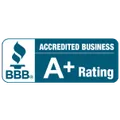 BBB Accredited Business, A+ Rating